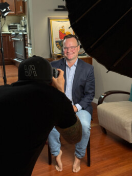 Ramon Mejia takes an image of coResolute founder Jason Linkswiler